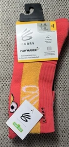 Under Armour UA CURRY Playmaker SESAME STREET Elmo Socks Men's 8-12 - Picture 1 of 6