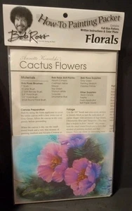 1996 Bob Ross How-To Painting Packet Floral Cactus Flowers Pattern Instructions  - Picture 1 of 2