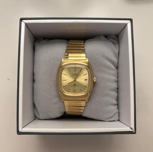 Timex Reissue 1983 Automatic Analog Watch Gold Wristwatch 38mm From Japan New - Picture 1 of 5