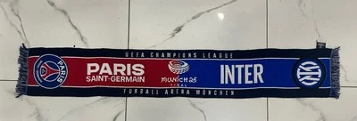 Sciarpa Fc Inter Vs PSG  Finale Munchen CHAMPIONS LEAGUE 2025 Uefa Ufficiale - Immagine 1 di 4