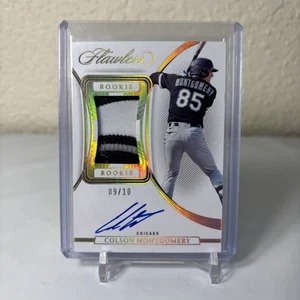 2023 Panini Flawless Colson Montgomery Rookie Patch Auto Gold /10 RPA - Bild 1 von 2