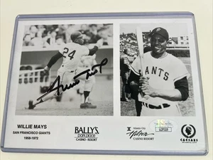 WILLIE MAYS Signed Autographed 5x7 HOF Giants Photo JSA Certified Auto Black Ink - Picture 1 of 10