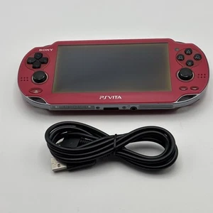 SONY PS Vita PCH-1000 1100 Console Red OELD Fast Shipping No joystick drift - Picture 1 of 8