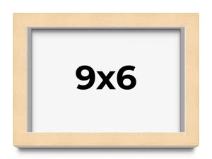 9x6 Frame Beige Real Wood Picture Frame Width 0.75 inches | Interior Frame Depth - Picture 1 of 9