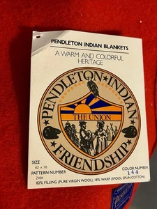 Vintage Pendleton Wool Blanket 66”x83” Chief Indian designs New With Tags - Picture 1 of 9