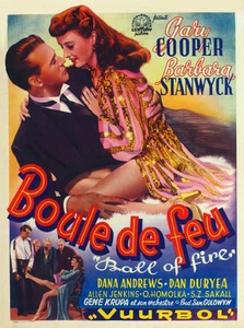 Impresión de póster de película Ball of Fire Gary Cooper Barbara Stanwyck - Imagen 1 de 1