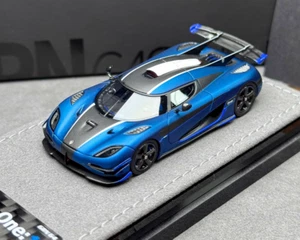 Coche de resina diecast modelo deportivo de carreras AL GRYNING 1:64 azul mate One 1 - Imagen 1 de 8