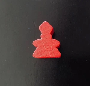Carcassonne | Rote hölzerne Abtfigur | Offizielles Ersatzspielstück - Bild 1 von 2