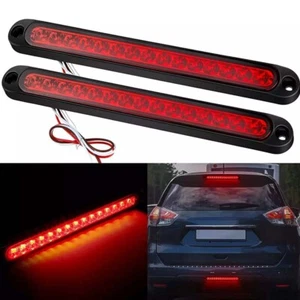 2Pcs 15 LED Trailer Truck Stop/Turn/Tail Brake Lights 10" Oval Flush Mount Red - Picture 1 of 8