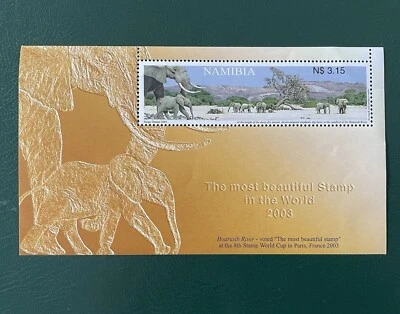 Namibia 2003 Most Beautiful Stamp Elephant Animals  miniature sheet MNH - Image 1 of 3