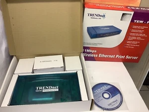 TRENDNET TEW-PS3A WIRELESS PRINT SERVER with ac adapter - Picture 1 of 2
