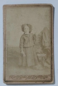 08562 Foto d'epoca 110 - Bambina - Formato Margherita - Servillo Palermo 1896 - Imagen 1 de 4