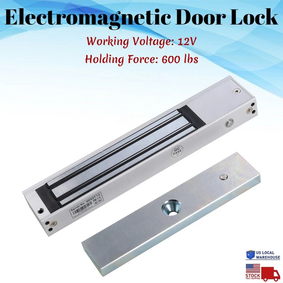 ELECTRO-STORE4U 12V Electric Magnetic Door Lock Electromagnetic 600LB (280KG) Access Control