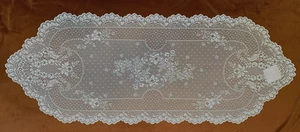 HERITAGE LACE floret table runner ecru/ beige 14”x38” USA NEW W/ TAG - Picture 1 of 4