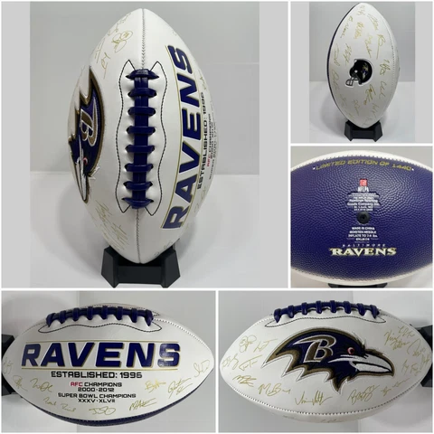 BALTIMORE RAVENS NFL Team Roster Signature Football LIMITED EDITION Brand New Cover