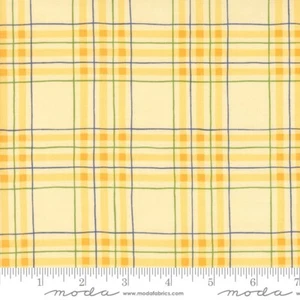On Lake Time  Plaid Daisy Yellow by Deb Strain for Moda 1/2 Yard - Picture 1 of 2