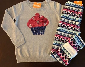 NWT Gymboree Girl Ice Dancer Cupcake Sweater & Leggings Outfit 5 6 7 8 - Picture 1 of 7