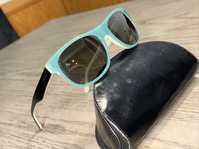 PRADA Sunglasses Vintage Turquoise Blue SPR 24L 56-18 G7R-5X1 140 3P White Black - Image 1 of 4