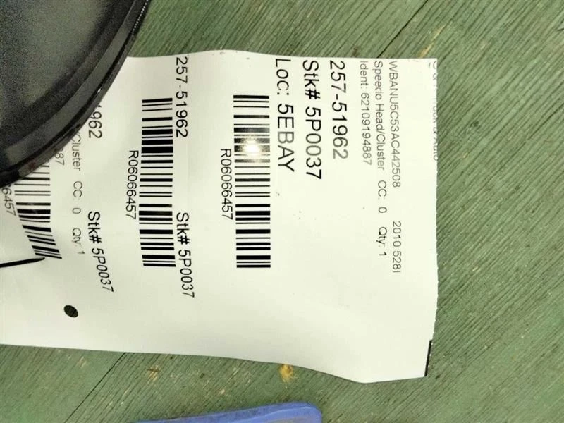 2008-2010 BMW 528I SPEEDOMETER GAUGE INSTRUMENT CLUSTER W TACH 62109194887 - Image 1 of 4