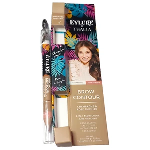 Eylure x Thalia Contorno de Cejas Dúo Crayón Champagne Rosa Brillo 2 en 1 - Imagen 1 de 24