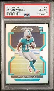 2021 Panini Prizm JAYLEN WADDLE Silver Rookie RC #338 Miami Dolphins PSA 10 💎