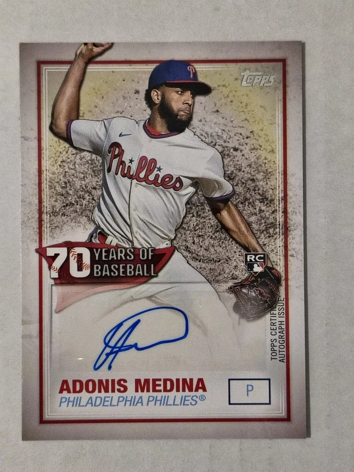 2021 Topps 70 Years Autograph #70YA-AM Adonis Medina Philadelphia Phillies - Image 1 of 1