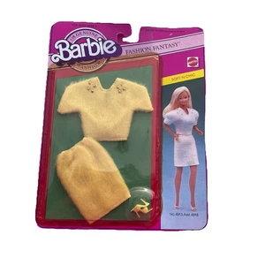 Barbie 1983 Fashion Fantasy White Soft 'n Chik Top and Skirt No. 4813 New - Picture 1 of 8