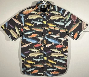 KAVU River Wrangler Shirt Men’s Fish AOP Button Down Shirt Stretch Size Small - Bild 1 von 13