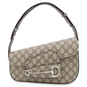 Gucci Shoulder Bag Horsebit 1955 Gg Supreme Pvc Leather 764155 One - Picture 1 of 10