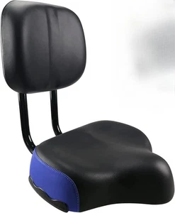 Euiuxoy Fahrradsattel Sitz mit Rückenstütze, breiter Komfort weiches Kunstleder B_ - Bild 1 von 8