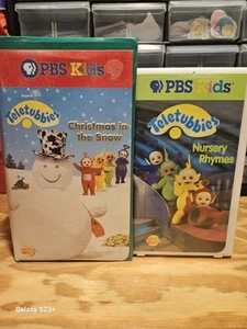 Teletubbies VHS - Christmas In The Snow, Nursery Rhymes, PBS Kids, Warner Bros - Picture 1 of 5