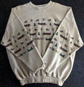 VTG Art Unlimited Duck Collared Crewneck Sweatshirt Size 2XL Boat Made In USA NH - Picture 1 of 10
