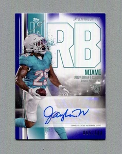 2024 Topps Signature Class Jaylen Wright Purple Rookie Class Autograph 65/100 - Picture 1 of 3