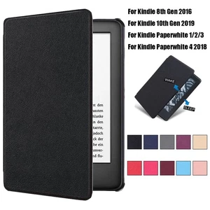Smart Case Protective Shell PU Leather For Kindle 8/10th Gen Paperwhite 1/2/3/4 - Picture 1 of 19