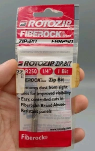 Rotozip Fiberock Zip Bit FBR250 1/4 1 bit $14.99 MSRP Brand New Sealed - Picture 1 of 2