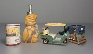 Badaccessoires zum Thema Golf, Zahnbürstenhalter, Handseifenspender, Becher - Bild 1 von 18