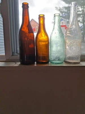 Botella de refresco ámbar de Coca Cola de lados rectos Campbellsville KY en relieve en el talón 13 Foto 1 de 4