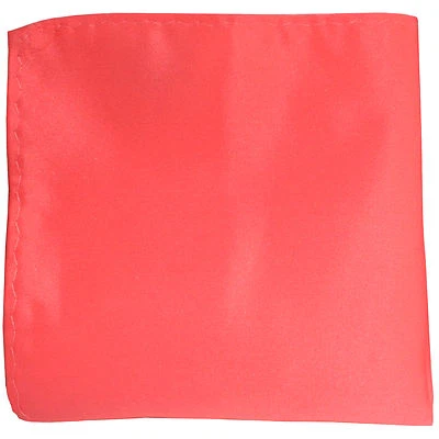 Nuevo Pañuelo Hombre Poliéster Coral Sólido Bolsillo Cuadrado Formal Boda Fiesta Foto 1 de 2