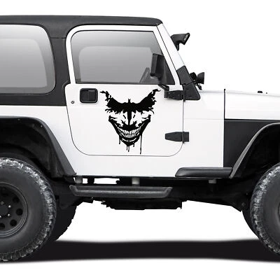 Joker Skull Aufkleber Folie Totenkopf 10x10cm 20x19cm 60x60cm Sticker Tuning