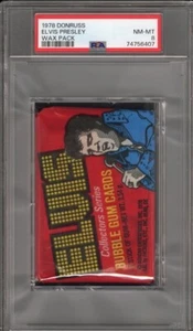 1978 Donruss ELVIS Collectors Series Trading Card Unopened Wax Pack PSA 8 - Picture 1 of 2
