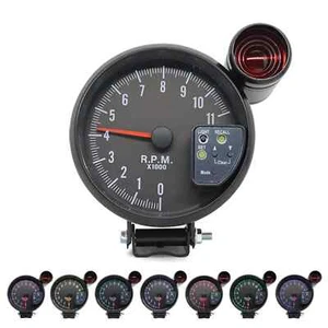 5-inch Black Tachometer 7-color Backlight with Shift Light LED Peak Warning - Picture 1 of 9
