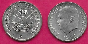 HAITI 5 CENTIMES 1975 1 YEAR TYPE,COMMEMORATIVE ISSUE,F.A.O. Obverse,Bust of Jea - Picture 1 of 1