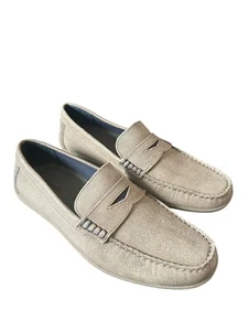 Johnnie O Mens Mox Washed Suede Slip On Loafers Size 9M M26619 Light Beige - Bild 1 von 9