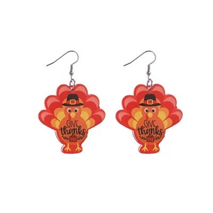 Thanksgiving Chicken Earrings for Women ResinTurkeys Earrings Acrylic Fall Earri - Picture 1 of 6