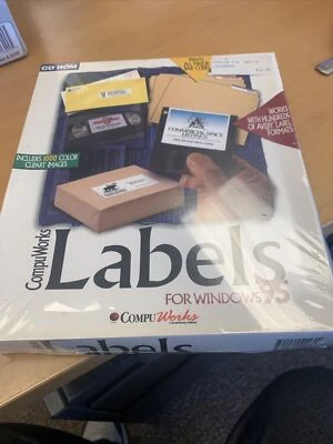 Sealed NIB COMPU WORKS LABELS FOR WINDOWS 95 CD ROM - Image 1 of 2