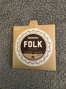 Cuerdas de guitarra folclórica de nailon D'Addario 80/20 bronce - nailon transparente EJ33 - Imagen 1 de 3