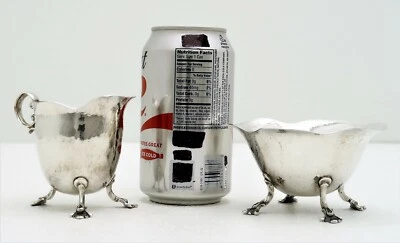 Crema y azúcar de plata esterlina marcado Moller Trondheim Noruega mano Smidd  Foto 1 de 4