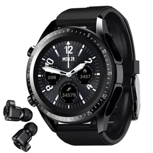 2 in 1 Smart Watch Bluetooth Smartwatch with Wireless Earbuds Stereo Earphones - Picture 1 of 9