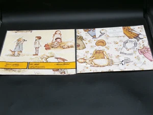 Vtg. Holly Hobbie Gift Wrap SEALED Lot/2 Paper Doll w/ Outfits & Outdoor Scenes - Picture 1 of 24