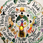 Wheel of Year Pagan Altar Cloth table cloth hanging Wicca scarf 100 cm x 100